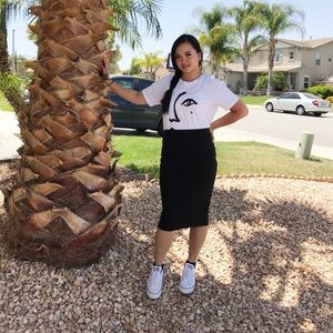 H&M medium black midi skirt